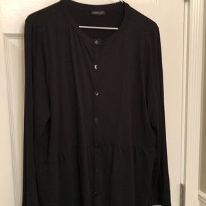 J Jill Wearever Collection deep black tunic topper